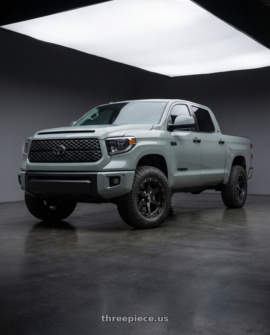 2018 Toyota Tundra with KMC KM101 TEMPO 5X150 20X9 +18 SATIN BLACK wheels