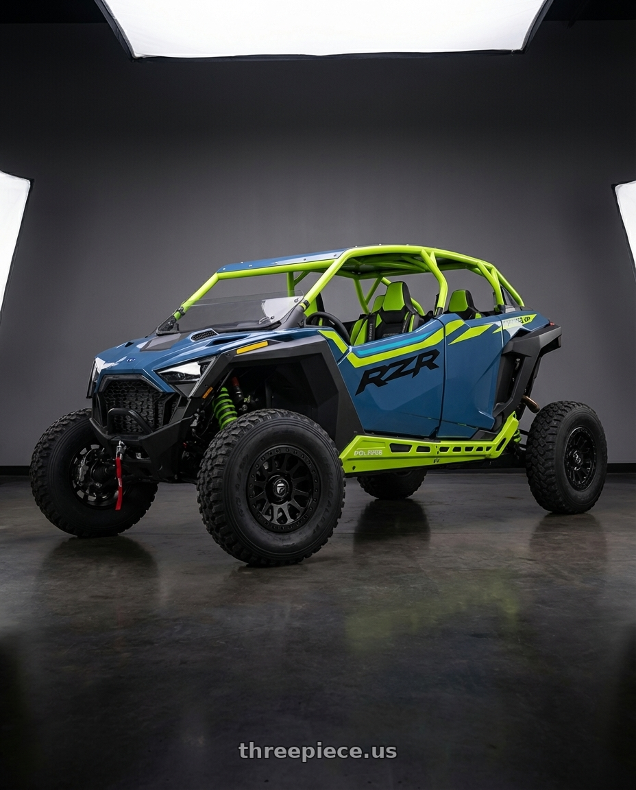 2025 XP Pro with Fuel UTV D920 VECTOR BEADLOCK 4X156 15X7 +13 MATTE BLACK wheels