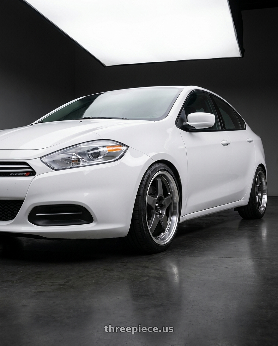 2015 dodge dart SE  with Vors SP1 5x110 18x8  +35 Hyper Black Machine Lip wheels