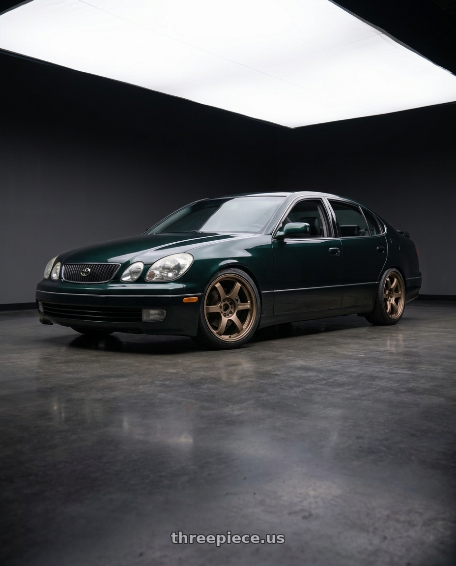 1998 toyota aristo with Gram Lights 57DR 5x114.3 18x9.5+38 Bronze II wheels