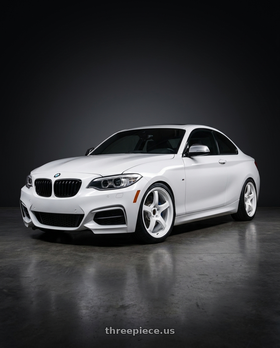 2018 BMW 2 Series F22 with Gram Lights 57CR 5x120 18x9.5+38 Ceramic Pearl wheels