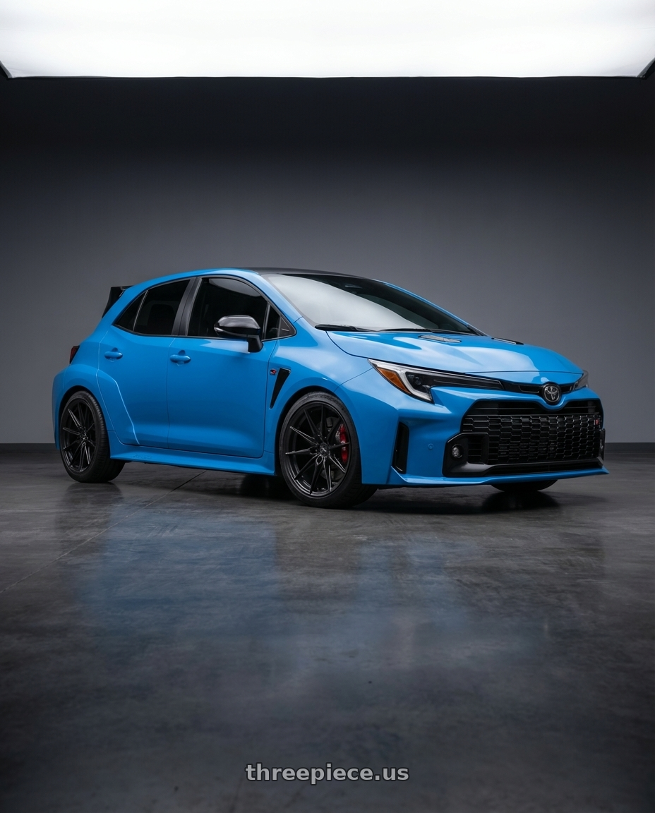 2024 Toyota GR Corolla with Niche 1PC M117 MISANO 5X114.3 18X8 +42 MATTE BLACK wheels