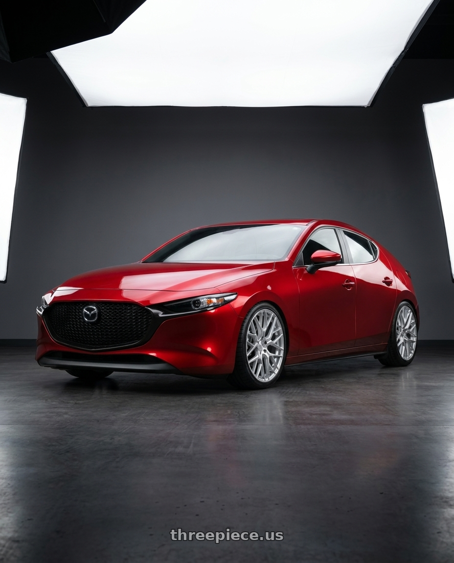 2025 Mazda 3 with Aodhan AFF9 5x120 20x9+30 Gloss Silver Machined Face wheels