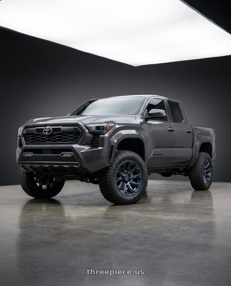 2024 Toyota Tacoma with Black Rhino Hard Alloys BR020 DIAMONDBACK 5X114.3 17x9 +12 METALLIC BLUE wheels