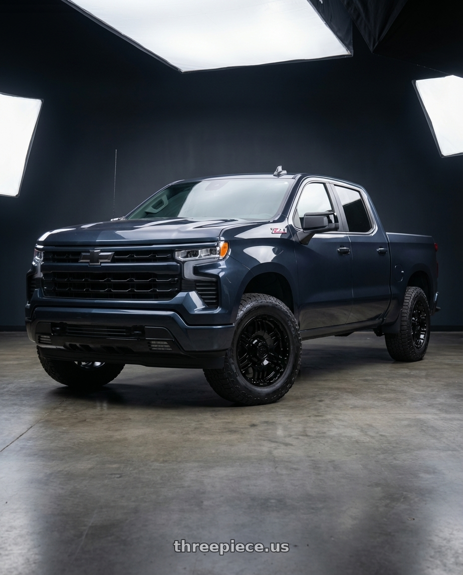 2023 Chevrolet Silverado 1500 with Gear Off Road 713B 6x139.7 20x9 +10 Gloss Black wheels