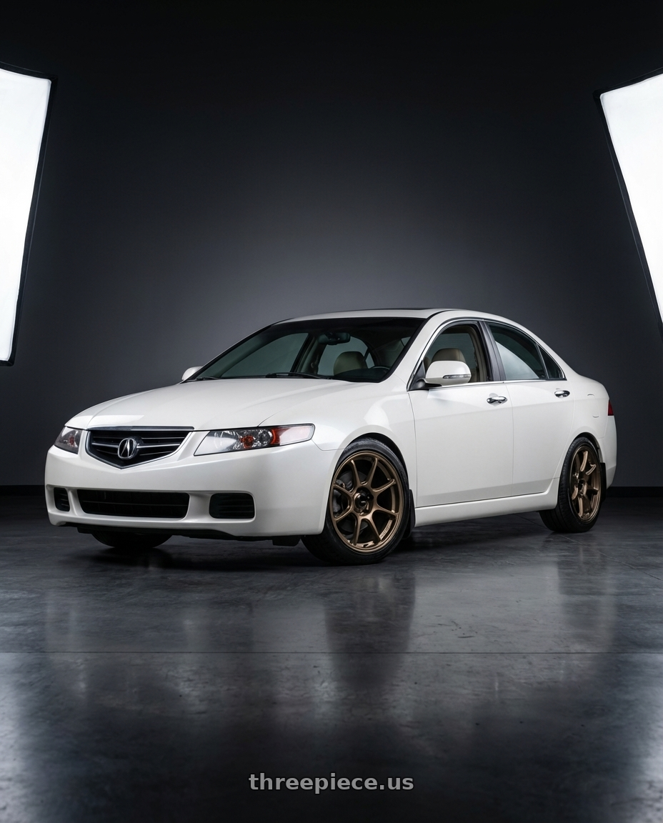 2005 Acura tsx with Konig Ultragram 5x114.3 17x8+40 Carbon Bronze Metallic Knurled Bead wheels