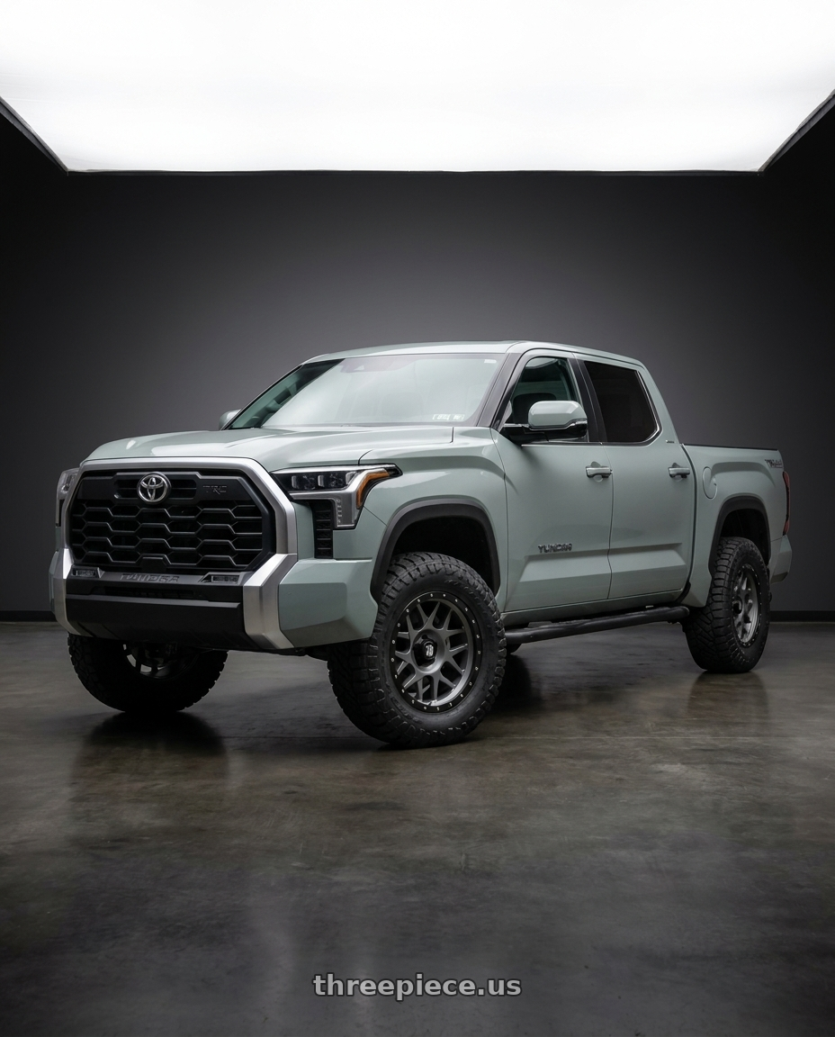 2018 Toyota Tundra with XD XD127 BULLY 5X150 20X9 +0 MATTE GRAY BLACK RING wheels