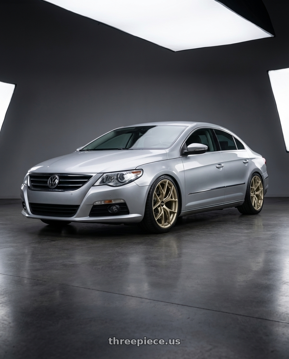 2015 Volkswagen CC with BBS FI-R Evo 5x112 19x9.5+15 White Gold wheels