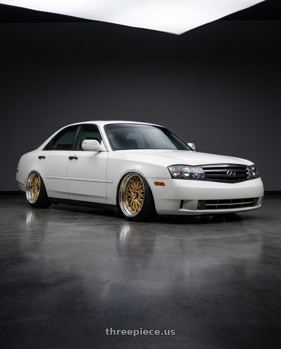 2002 Infiniti M45 with SSR Formula MESH 5x100 19X12+-7 HP Disk Fm Gold wheels