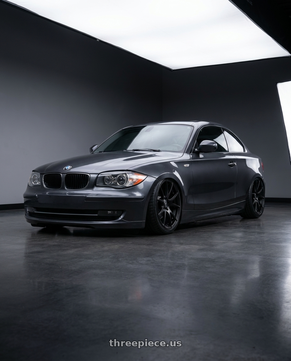 2012 BMW 1 Series E82 with Forgestar CF5V 5x120 19x9 +38 Satin Black wheels