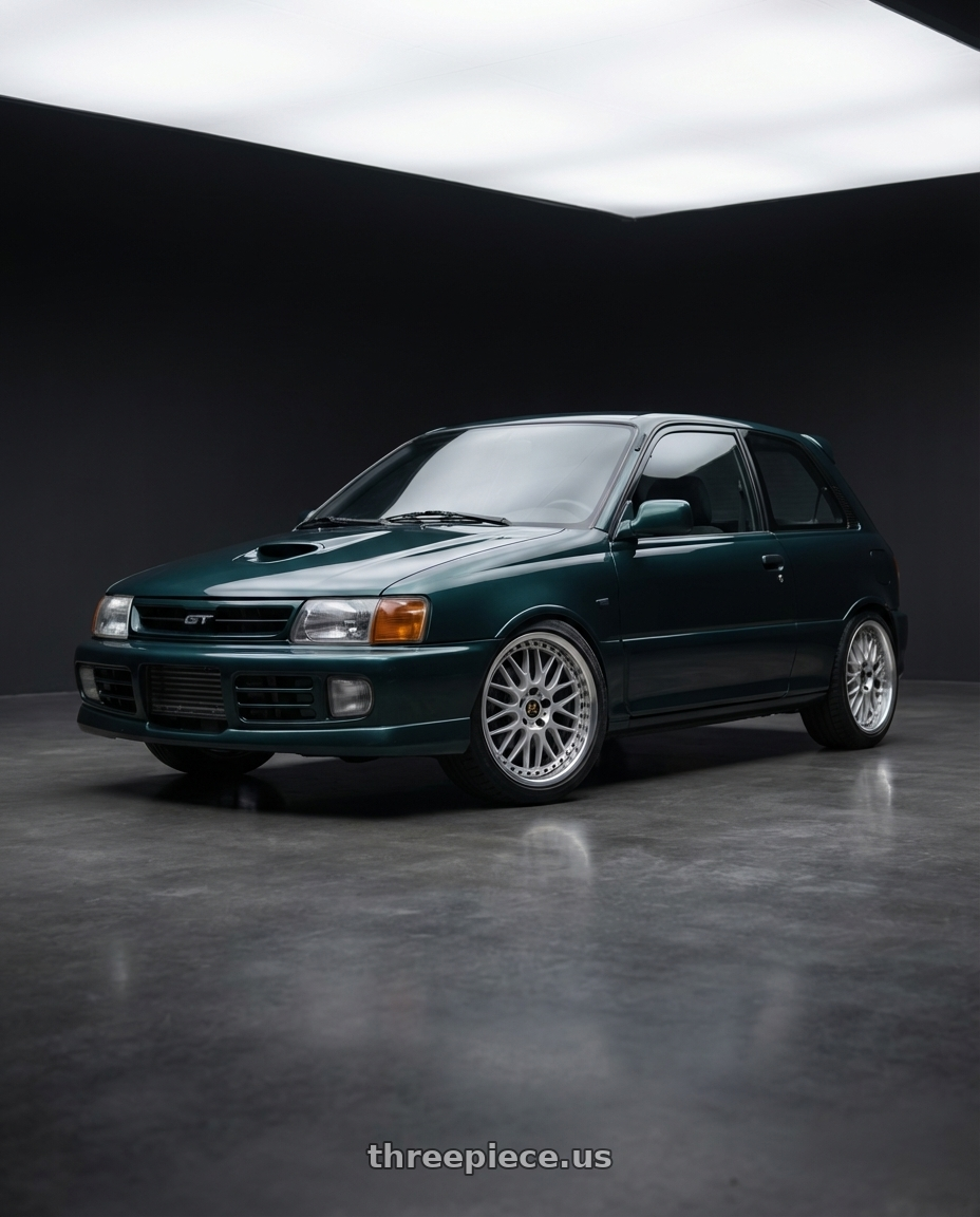 Toyota Starlet GT 1994 with Work Vs-Xx 5x100 18x7.5+19 A Disk Light Grey Silver wheels