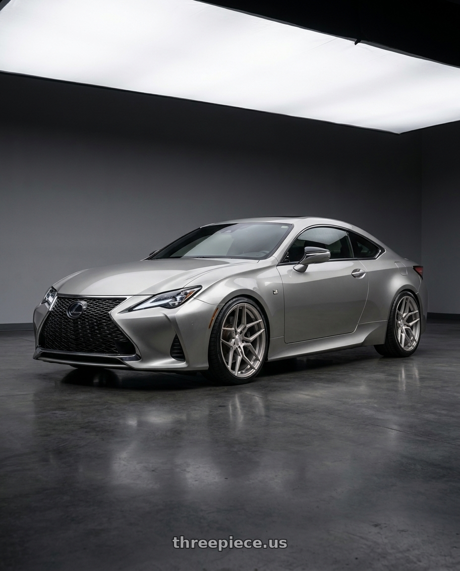 2020 lexus rc300 fitted with Rohana RFX11 5x114.3 19x8.5+35 Brushed Titanium $568 wheels
