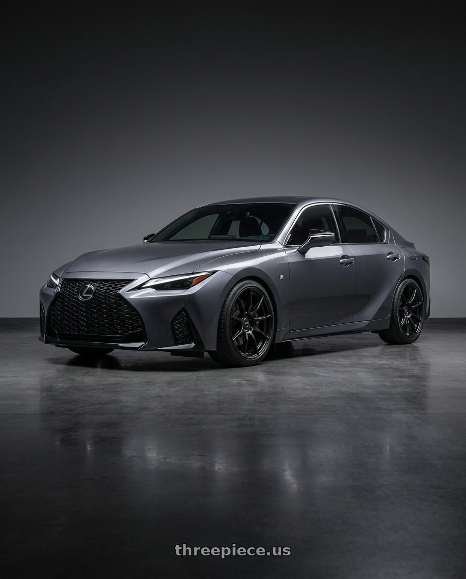 2021 Lexus IS350 F Sport with Enkei TS9 5x114.3 18x8+45 Black wheels