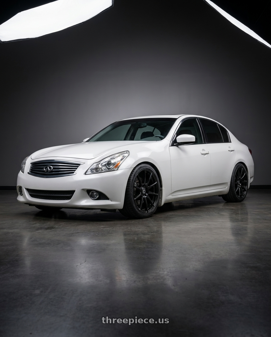 2012 Infiniti G37 with Forgestar CF10 5x114.3 19x9.5 +29 Gloss Black wheels