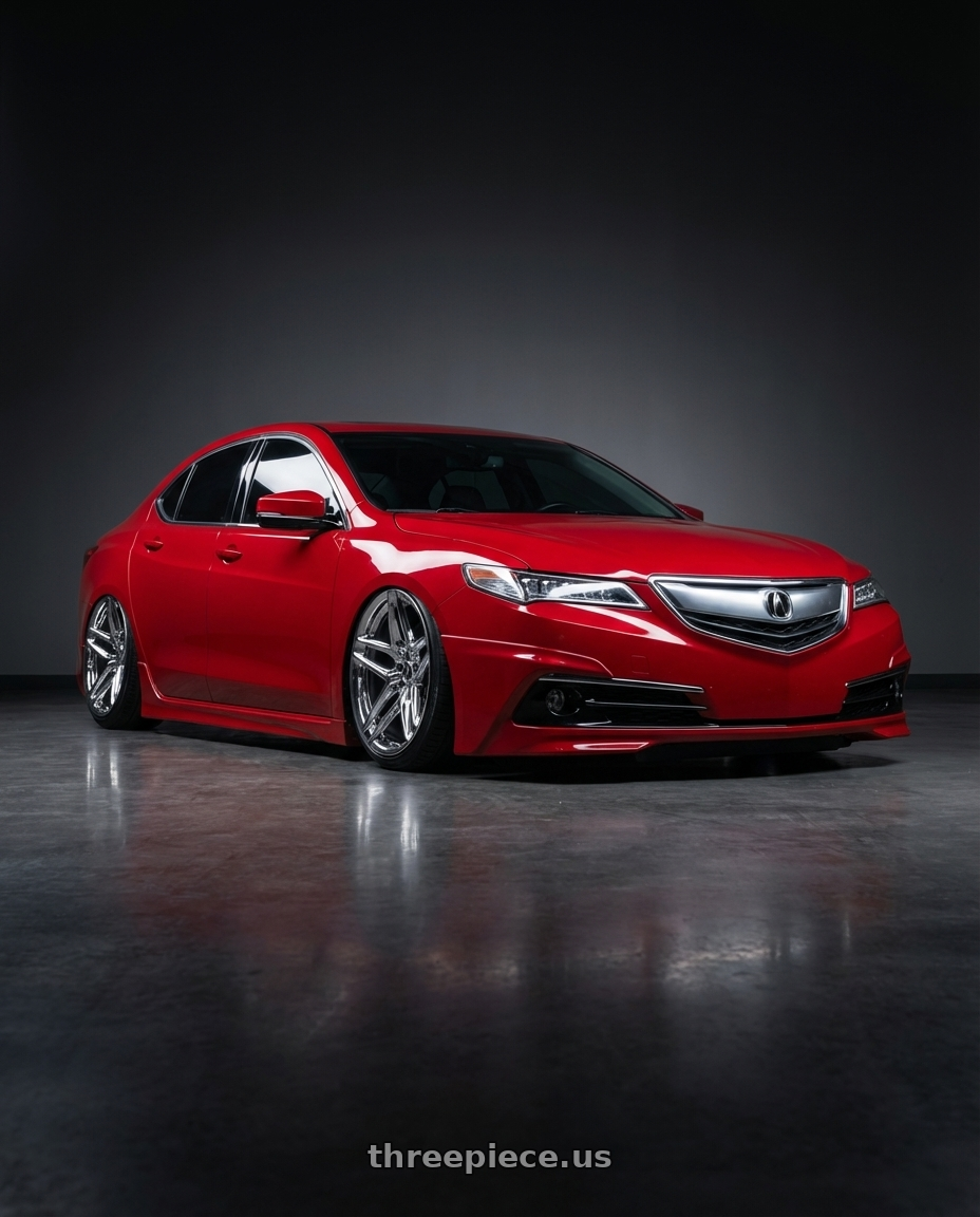 2017 Acura TLX  with HERITAGE WHEEL EBISU MONOC 5x112 20x9 +25 CHROME wheels