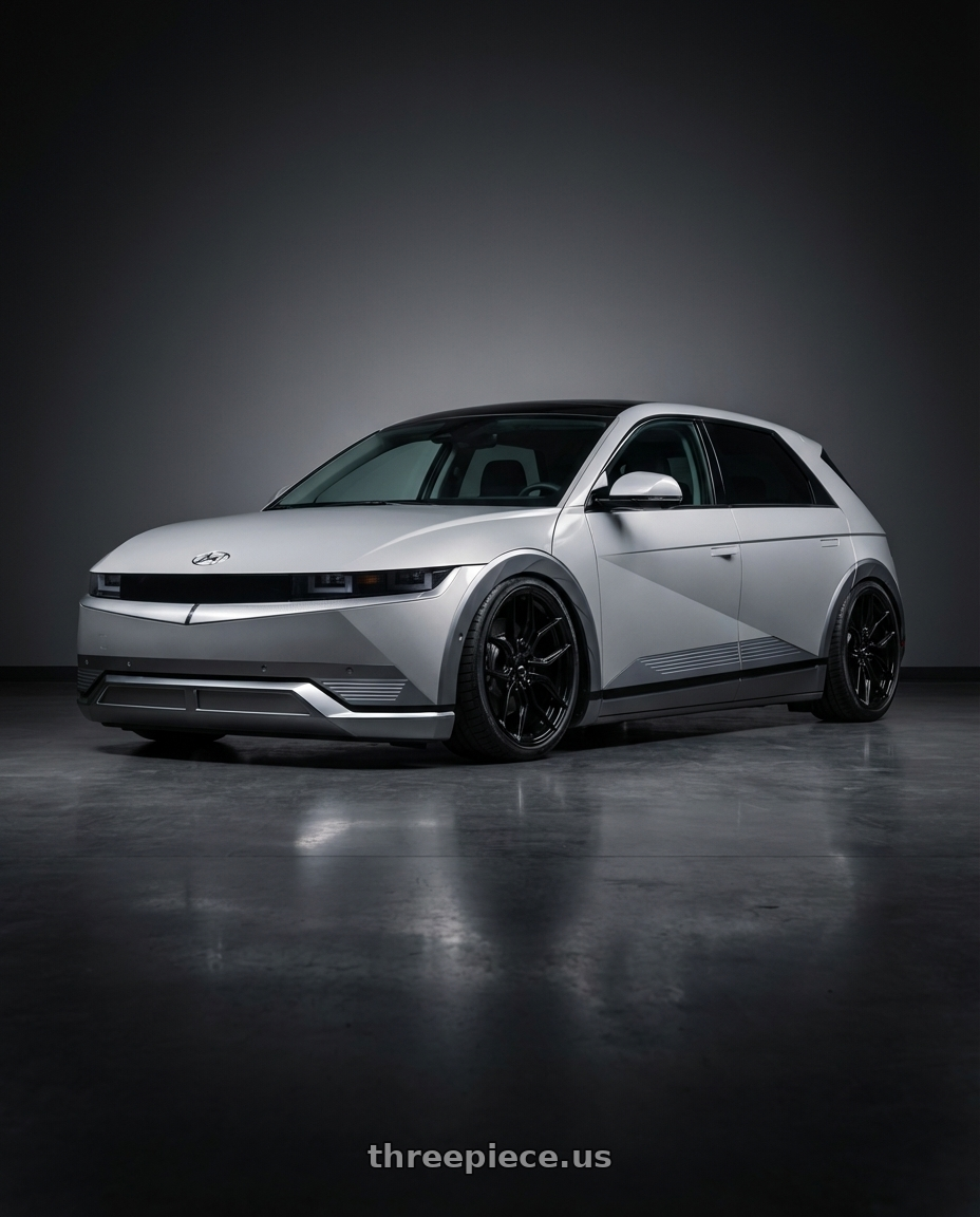 2024 Hyundai Ioniq 5 N with Vossen x Novitec NF11 21x9.5in - 5x114.3 BP - ET38 - Gloss Black Ferrari 296 Front Wheel - F-AFP-553-F01-C25 wheels