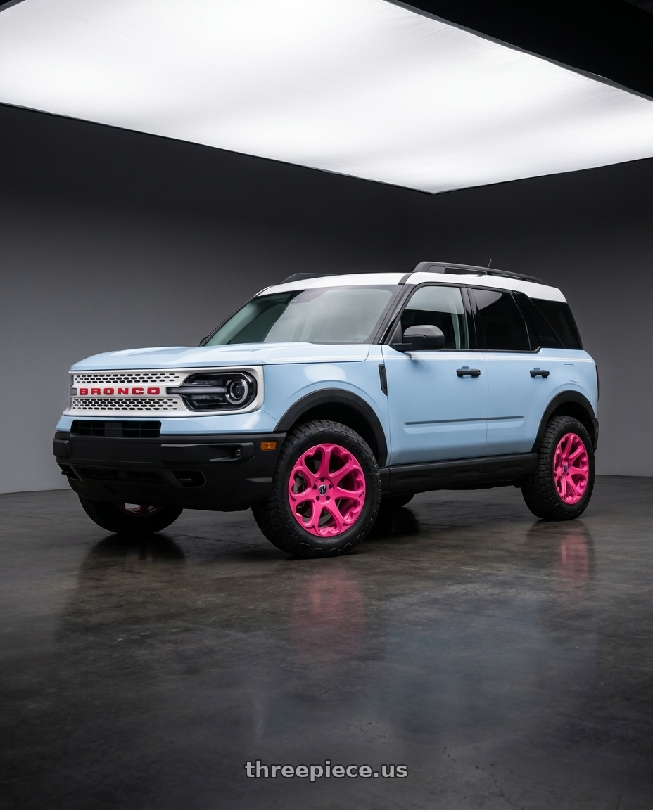 2026 Ford Bronco Sport Heritage with Heritage Wheel Kokoro MonoC 5X108 20x9+35 Pink wheels