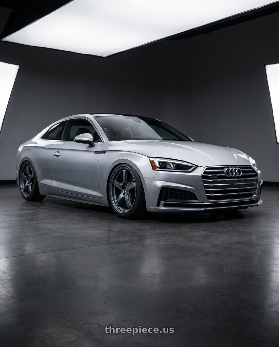 2018 Audi A5 with Gram Lights 57CR 5x100 18x9.5+38 Gunblue II wheels