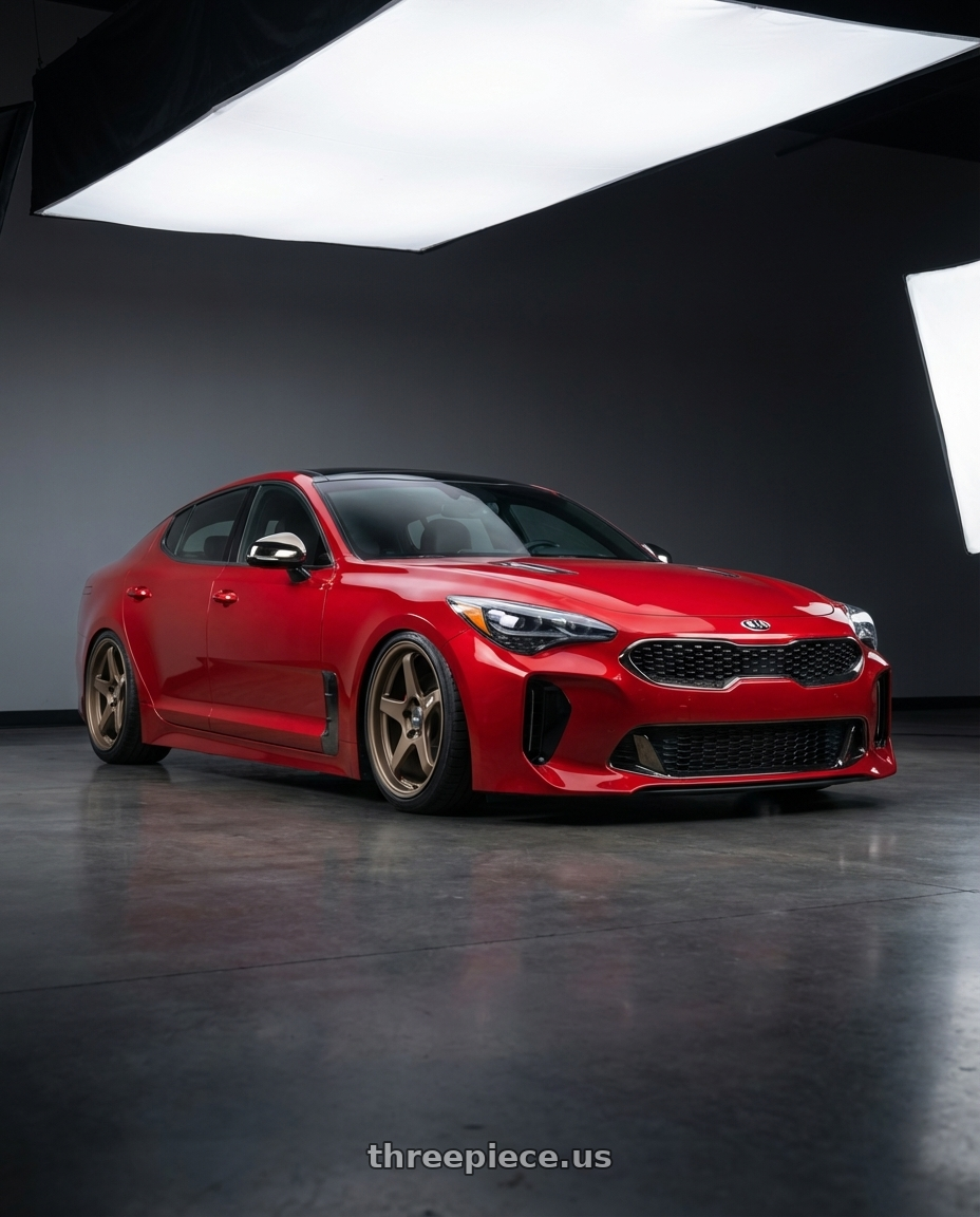 2022 Kia Stinger GT with ESR Wheels APEX SERIES AP5 5x114.3 19x11 +22 Matte Bronze wheels