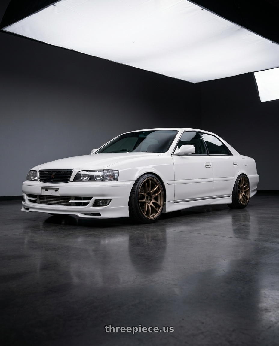 1996 Chaser Tourer V with Work Emotion Cr Kiwami 5x100 18x9.5 +12 Matte Bronze wheels