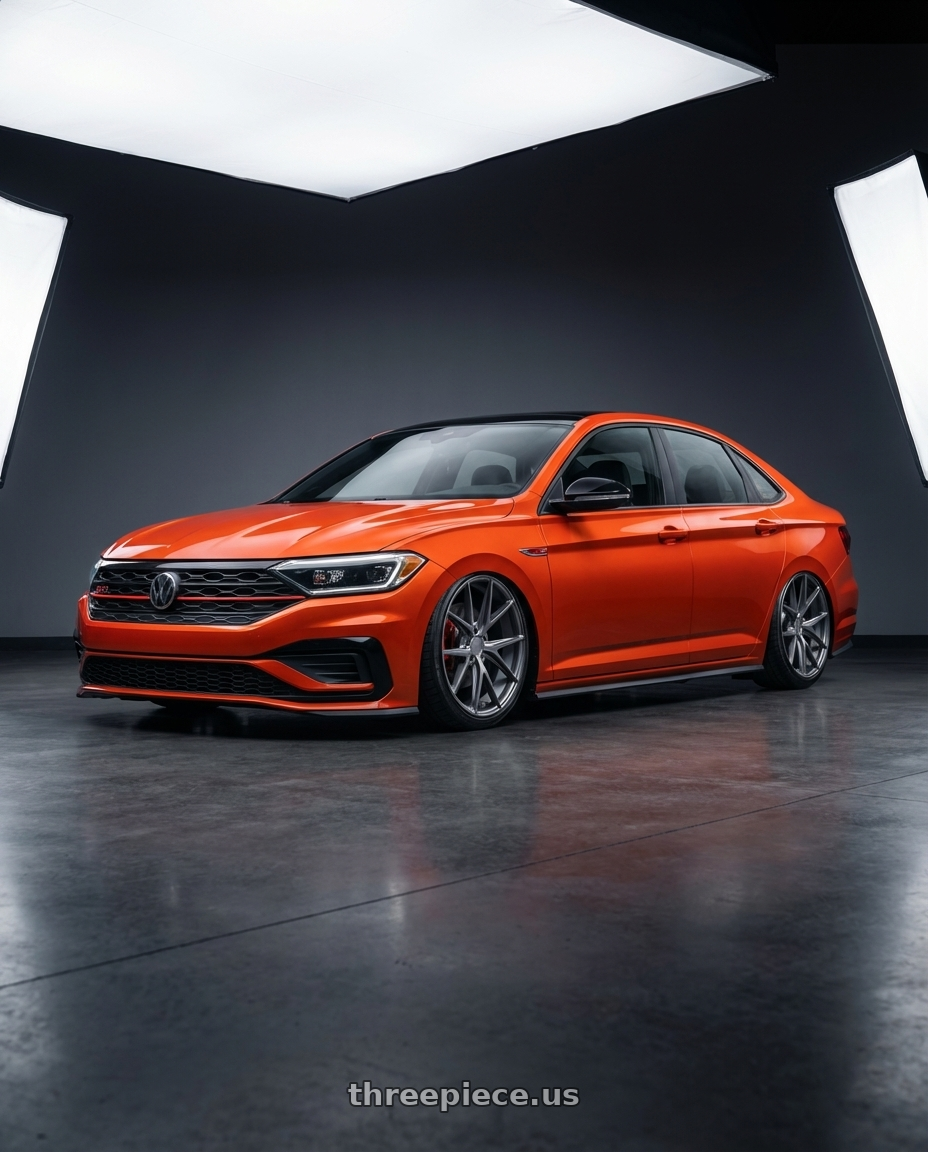 2023 Volkswagen Jetta GLI MK7 with Niche 1PC M116 MISANO 5X112 19X9.5 +50 MATTE GUN METAL wheels