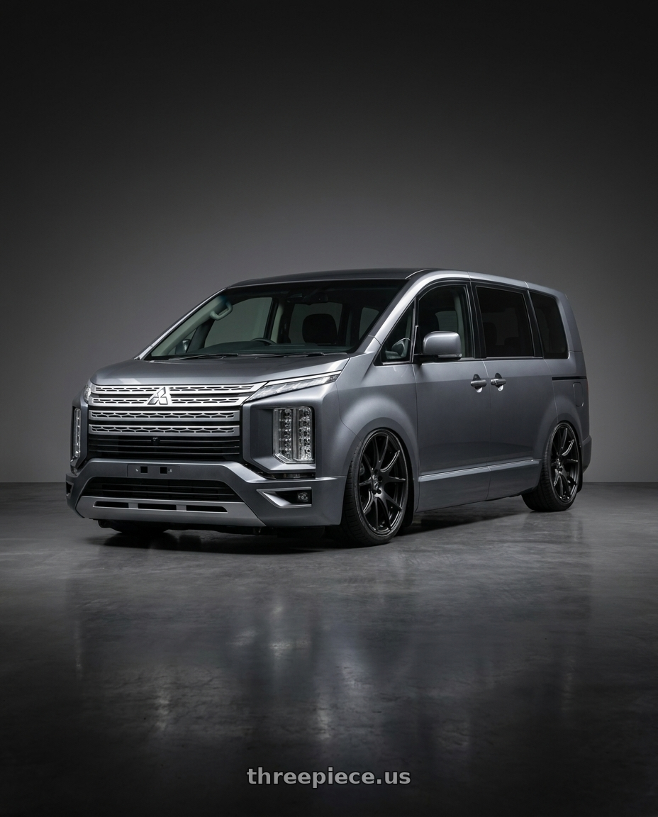 2022 Mitsubishi Delica with Forgestar CF5V 5x120 19x9 +38 Satin Black wheels
