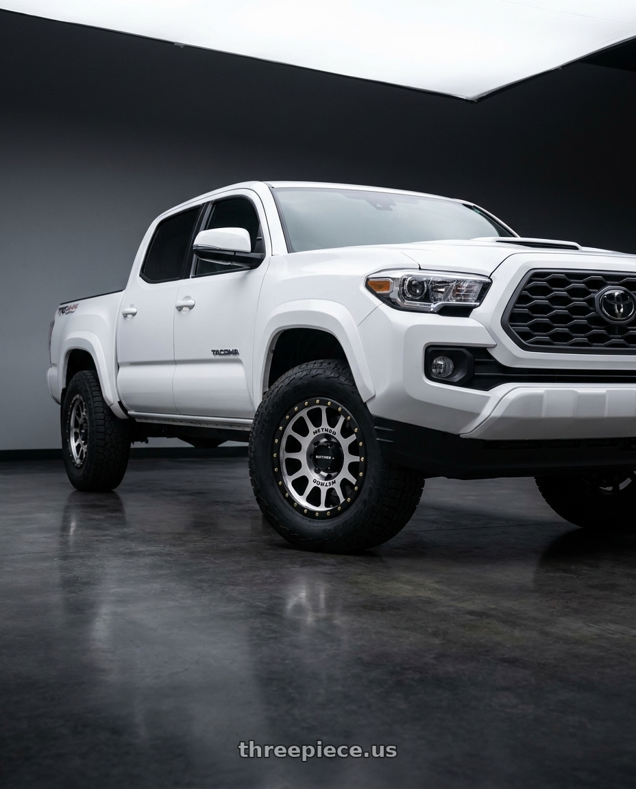 2021 Toyota Tacoma TRD Sport with Method Race Wheels 305MB NV 6x139.7 17x8.5 +0 MACHINED - MATTE BLACK LIP wheels