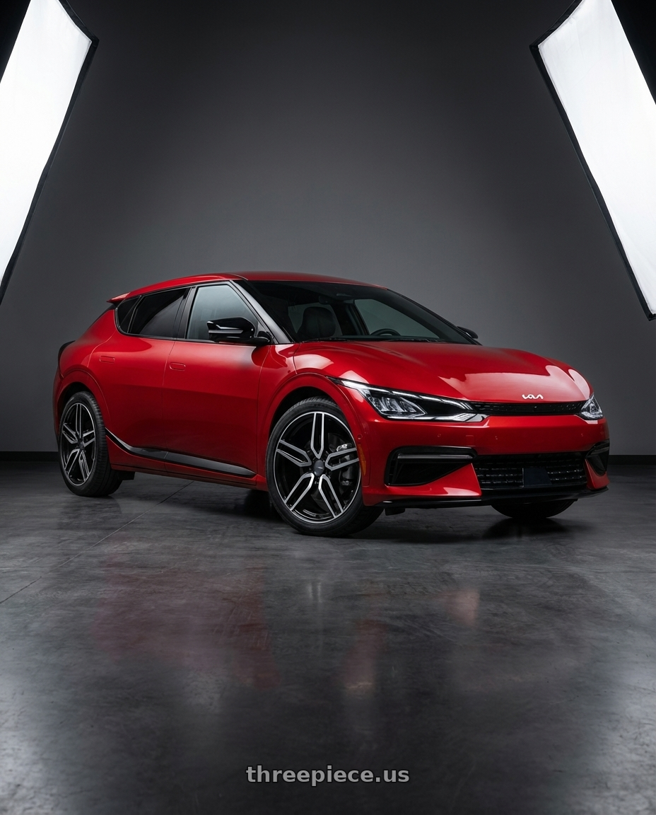 2024 kia ev6 with Enkei Victory 5x114.3 20x8.5+40 Black Machined wheels