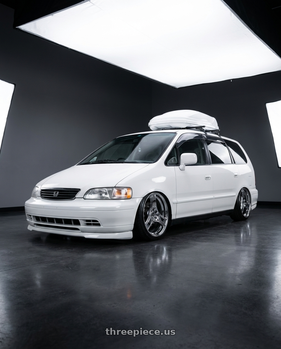 1998 honda odyssey with HERITAGE WHEEL BUSHIDO MONOC 5x114.3 18x9.5 +38 CHROME wheels