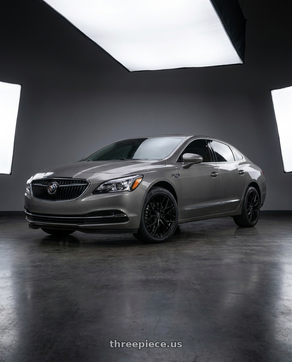 2017 Buick lacrosse with AXE WHEELS EX44 5x115 18x8.5 +40 Gloss Black wheels