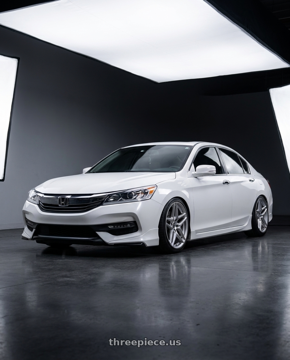 2016 Honda accord with Heritage Wheel EBISU MonoC 5x105 18x8.5+35 Silver wheels