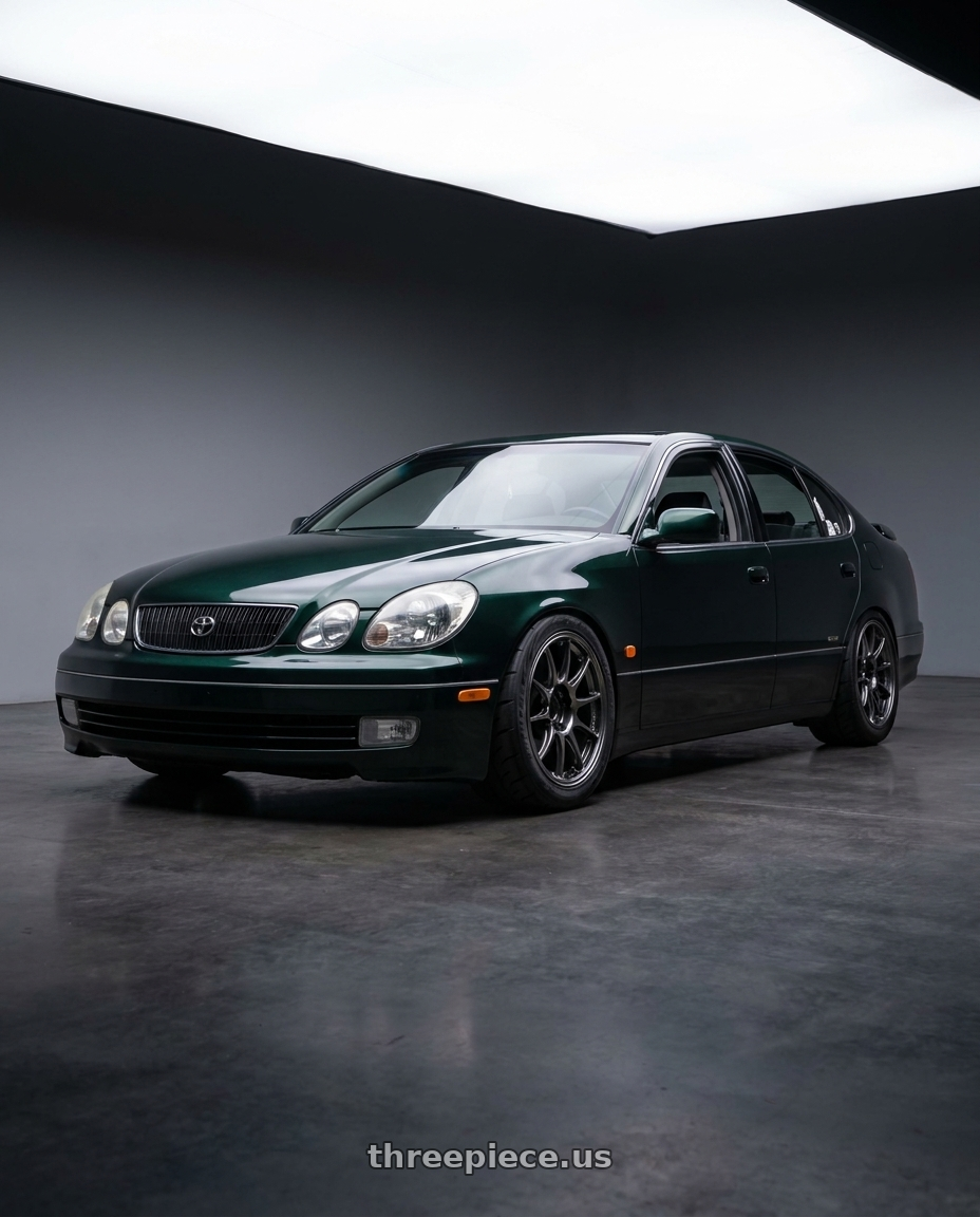 1998 toyota aristo with WedsSport TC105X Forged 5x114.3 18x9.5+35 Face 2 / EJ-TI wheels
