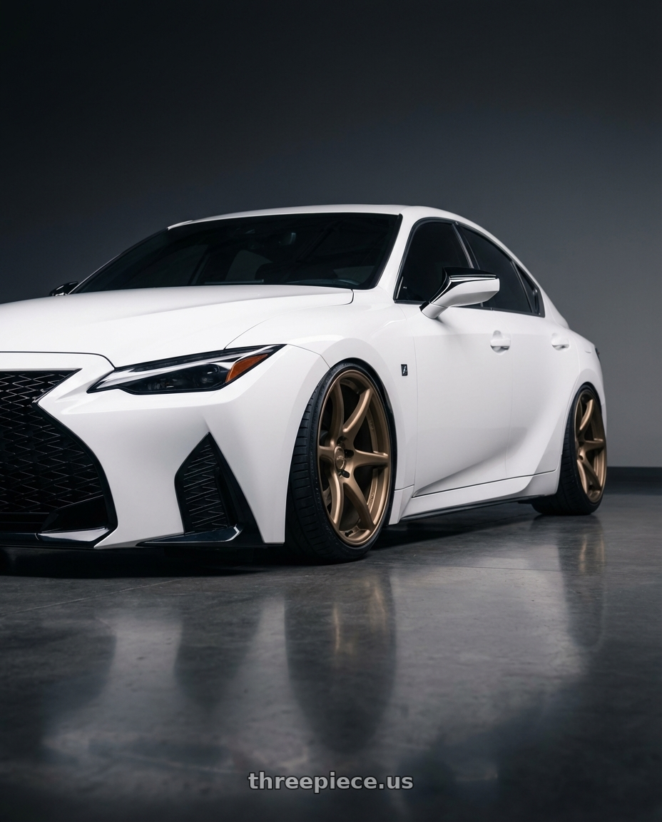 2024 Lexus IS 350 with Kansei K11B Tandem 5x114.3 19x10.5 22 Bronze wheels