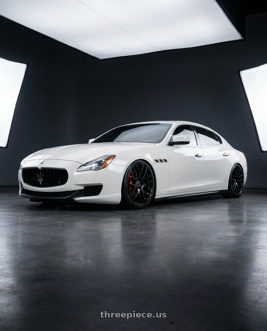 2014 maserati quattroporte gts  with Work Emotion m8r 5x114.3 20x10.5 +38 Grants Black wheels