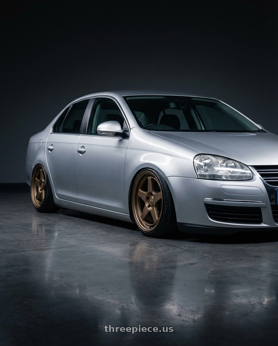 2009 Volkswagen Jetta GLI MK5 with Kansei K12B KNP 5X112 18x8.5 35 Bronze wheels