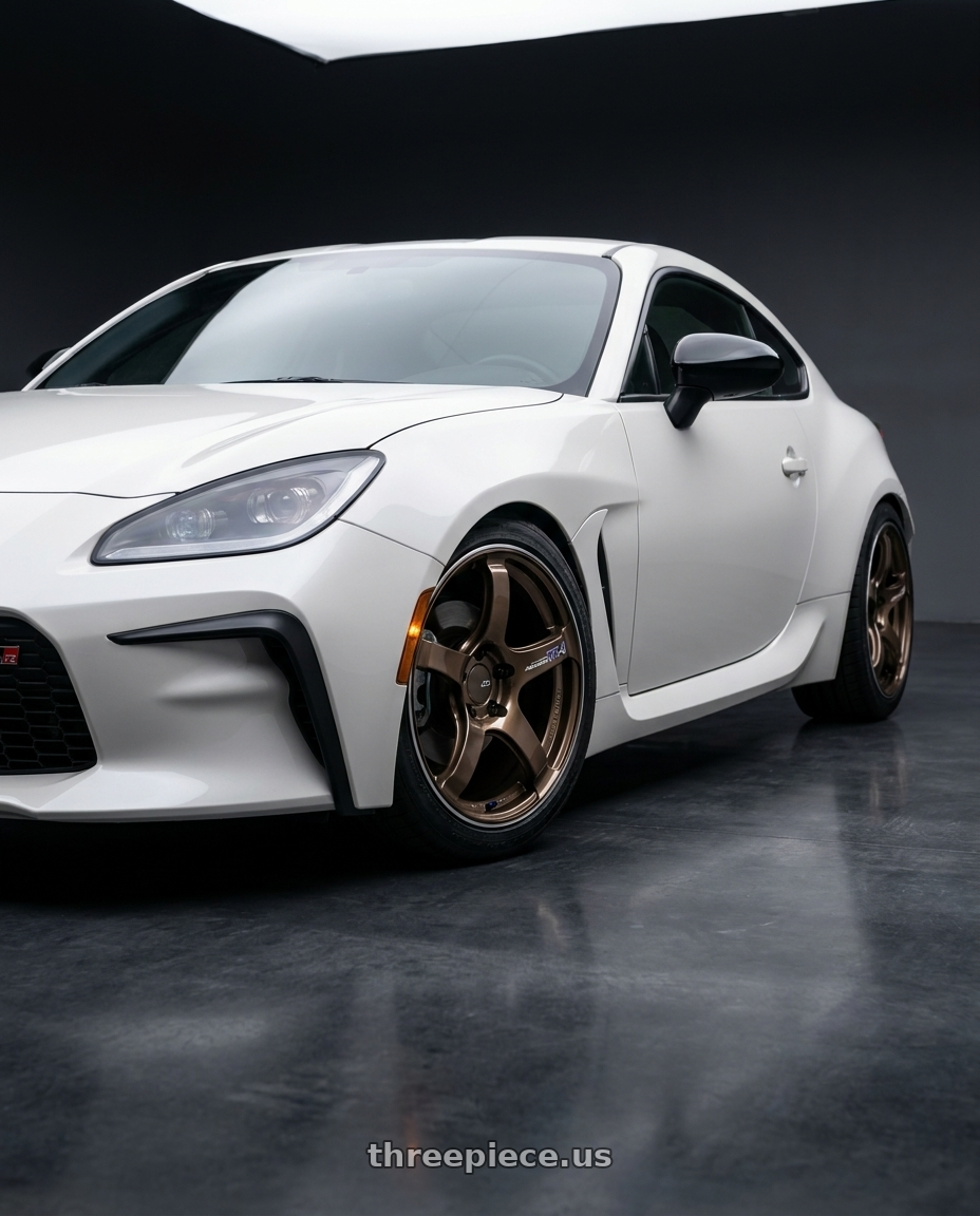 2026 Toyota gr86 with Advan Racing TC4 5x100 18x8.5 +45 UMBER BRONZE METALLIC & RING wheels