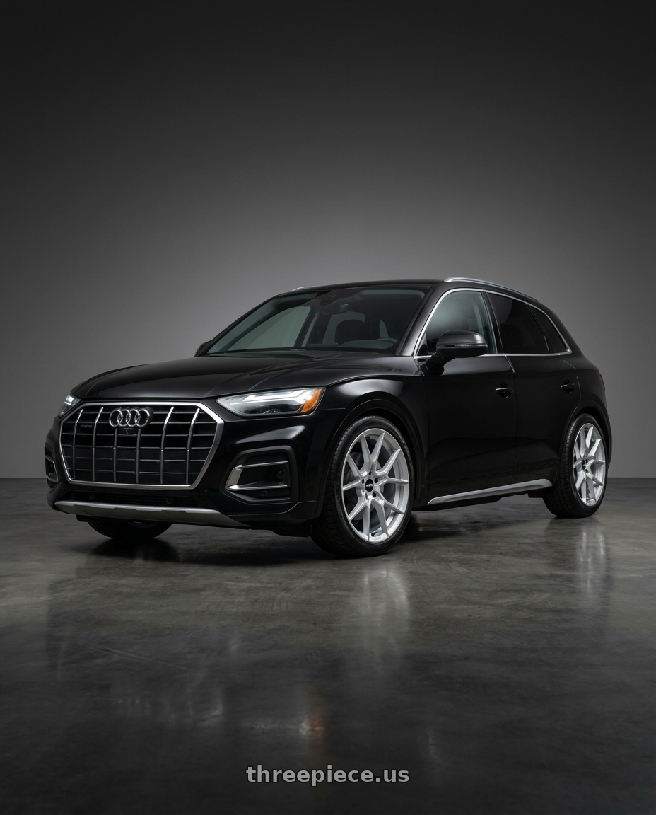 2021 Audi Q5 Premium Plus with Rotiform RC199 KPR 5X112 20x9 +25 SILVER wheels