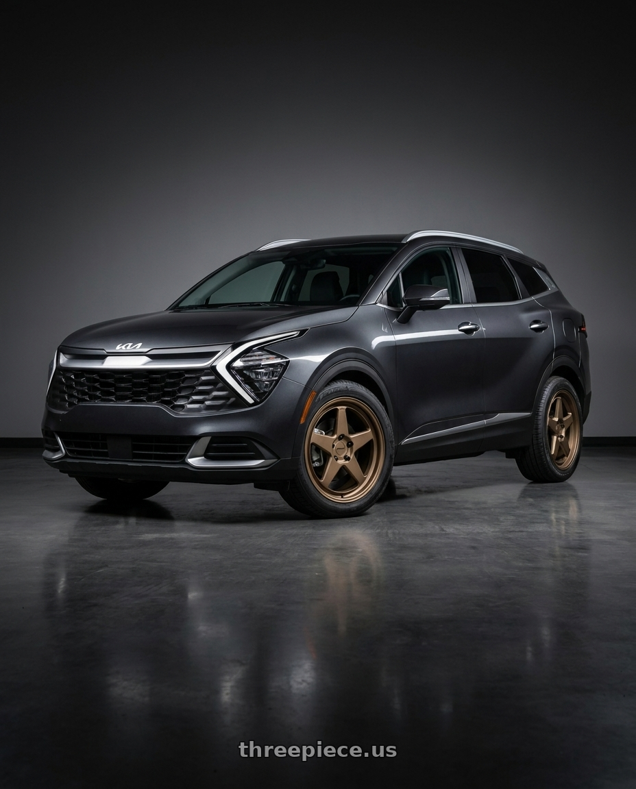 2025 KIA SPORTAGE with KATANA RACING KR03 5x114.3 18x8 +40 Matte Bronze wheels