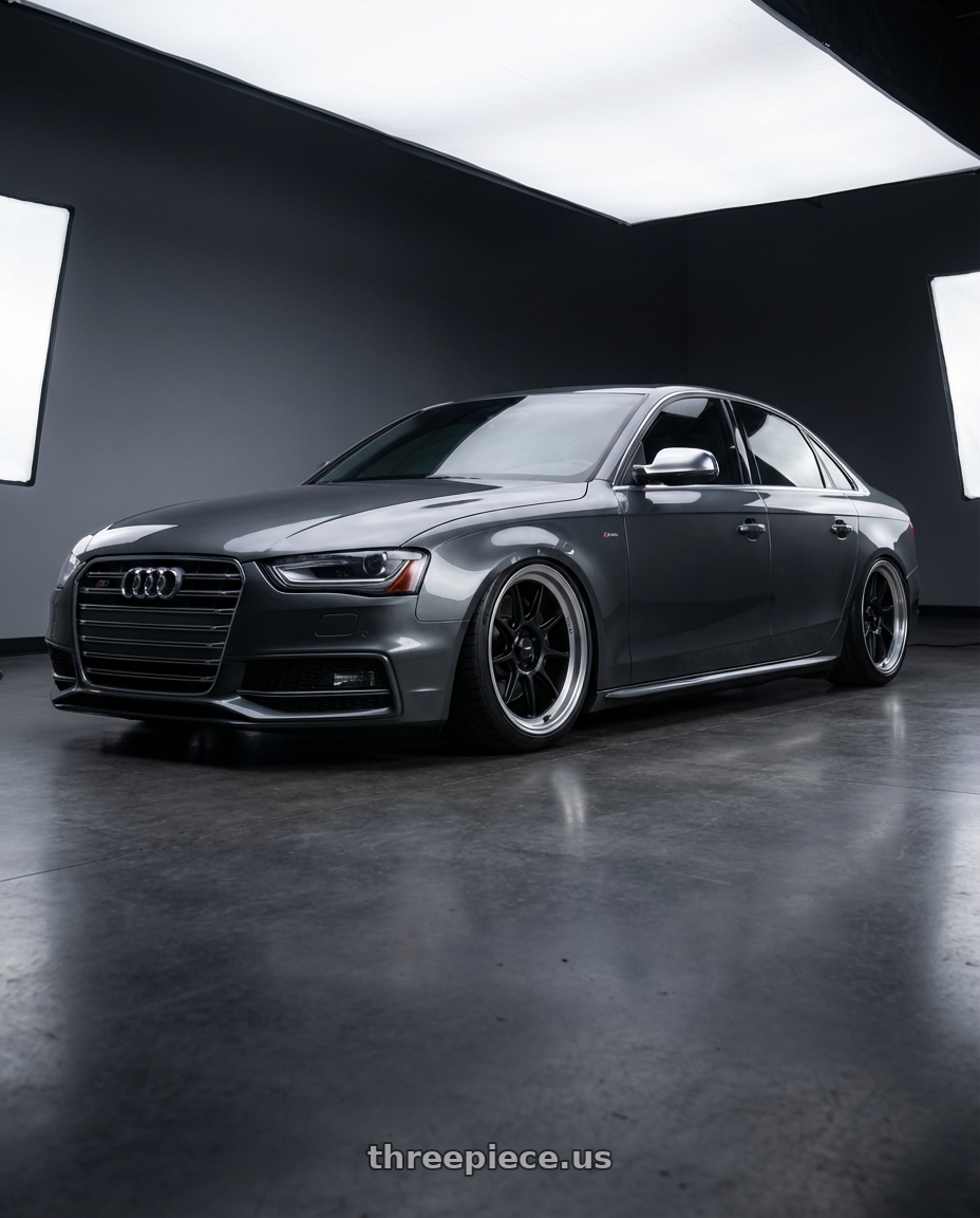 2015 Audi S4 B8.5 with Konig Countergram 5x112 19x11+40 Matte Black / Matte Machined Lip wheels