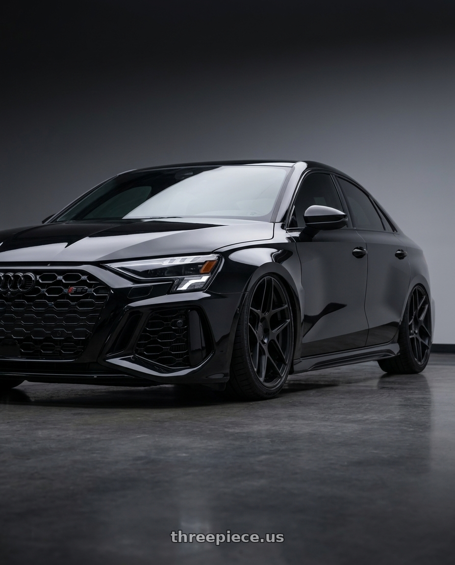 2022 Audi RS3 8Y with Aodhan AFF2 5x112 19x8.5+35 Matte Black wheels