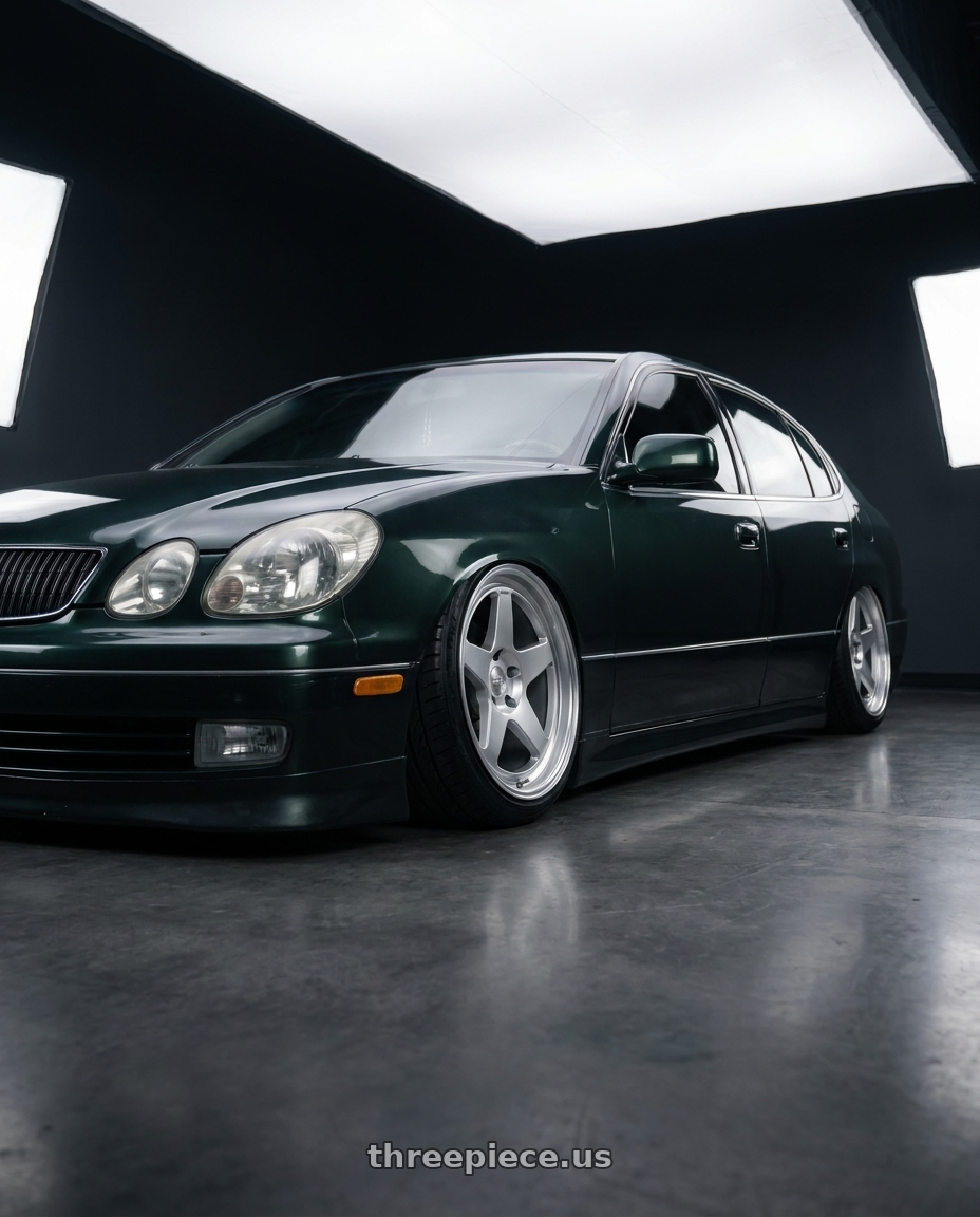 1998 Lexus gs 400 with Kansei K12H KNP 5x114.3 18x9 35 Hyper Silver wheels