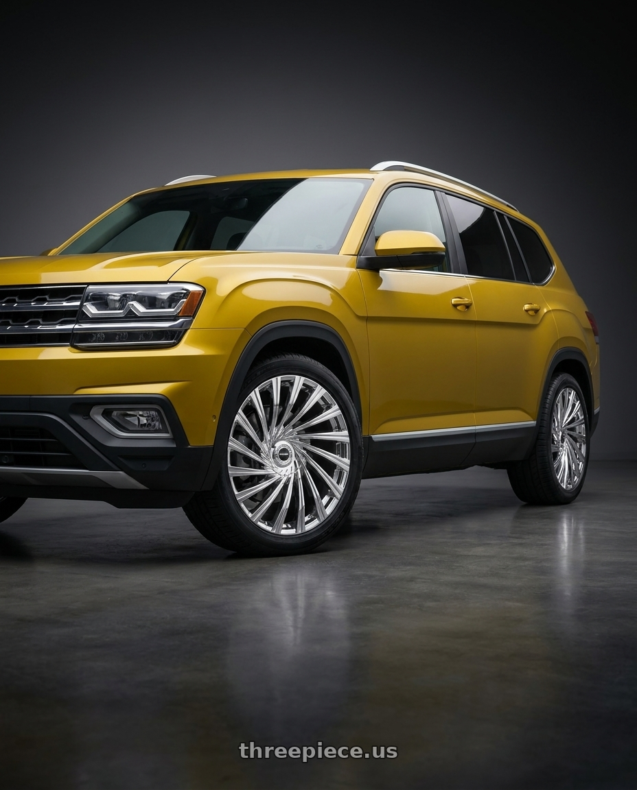 2018 vw atlas with Strada Tornado Blank 26x10 +15 Chrome wheels