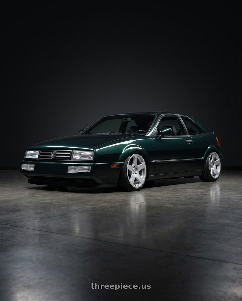 1993 vw corrado vr6 with Rotiform RC200 NUE 5X120 20x8.5 +35 GLOSS SILVER wheels
