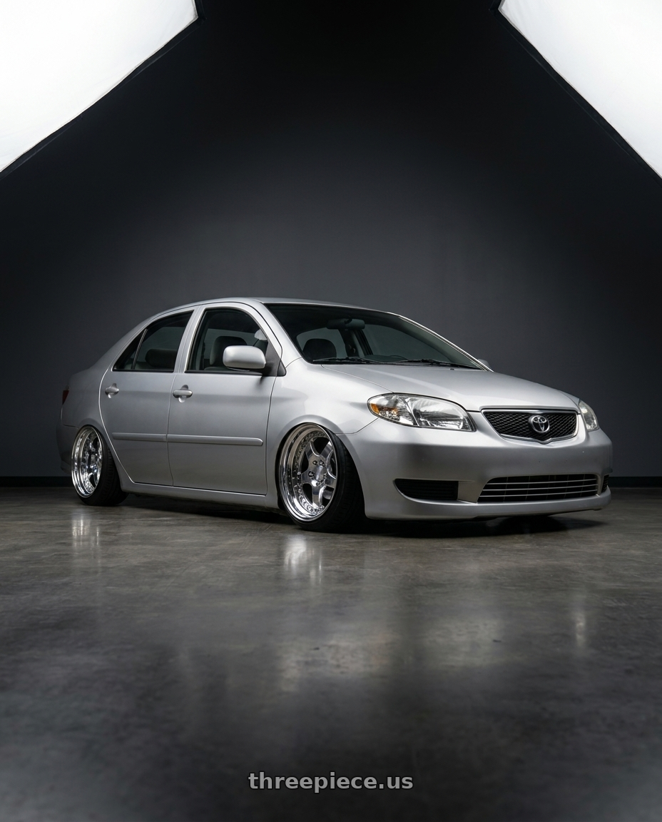 2003 Toyota vios with Rotiform 806 5x114.3 20x12.5 -4 CHROME wheels