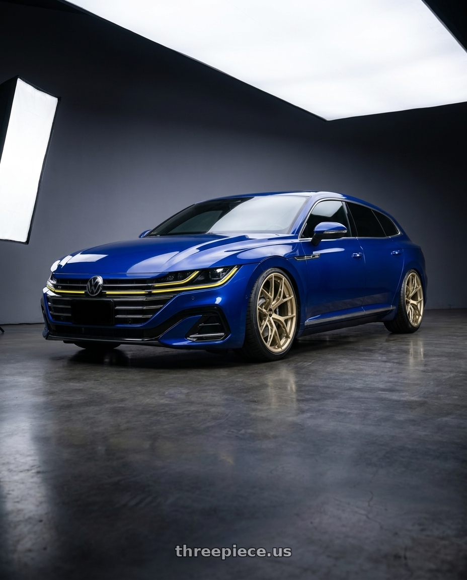 2011 Volkswagen Golf6 Variant with BBS FI-R 5x112 20x11.5 +25 Citrine Gold wheels