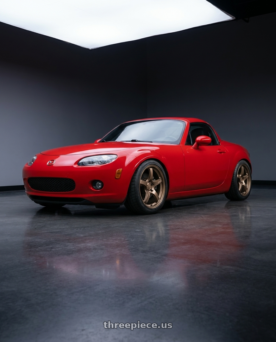 2012 Mazda MX-5 Miata NC with Gram Lights 57CR 5x114.3 17x9+22 Bronze II wheels