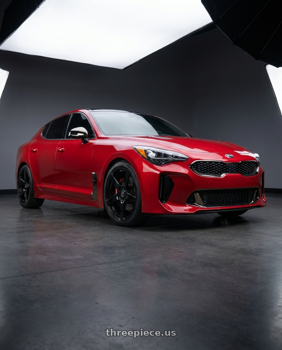 2022 Kia Stinger GT with Forgestar CF5 5x114.3 19x9.5 +29 Gloss Black wheels