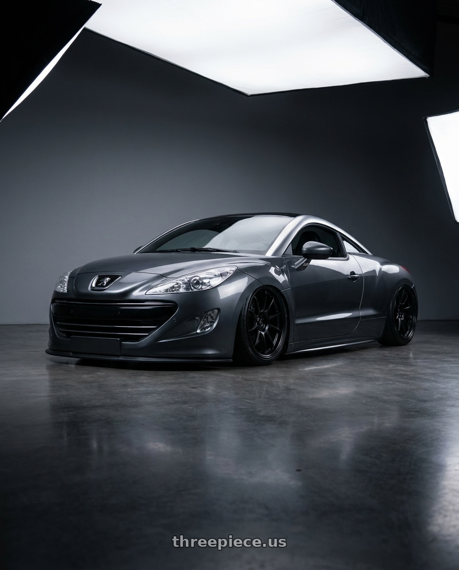 2011 Peugeot rcz with Platinum 435SB Flux 5X115 20x8.5 +35 Satin Black w/ Satin Clear wheels