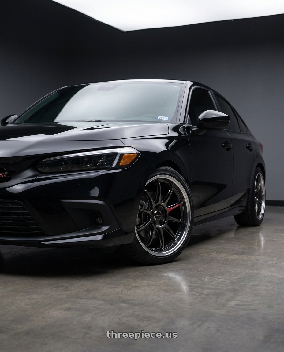 2024 Honda Civic SI with Work Zr10 2P 5x114.3 20x8.0 +38 Glim Black wheels