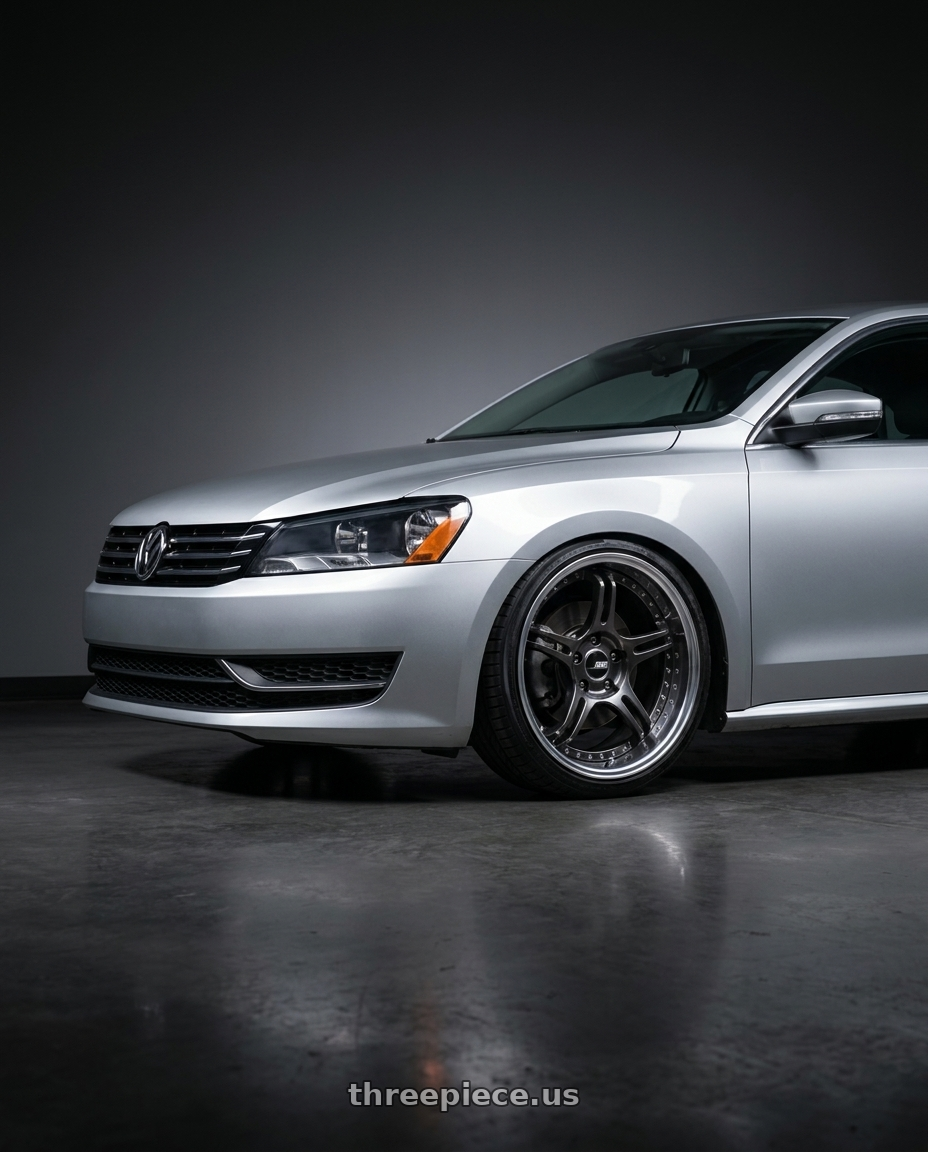 2012 Volkswagen Passat S with SSR Professor SPX STD 5x112 18X8.5+35 MD Disk Prism Dark Gunmetallic wheels